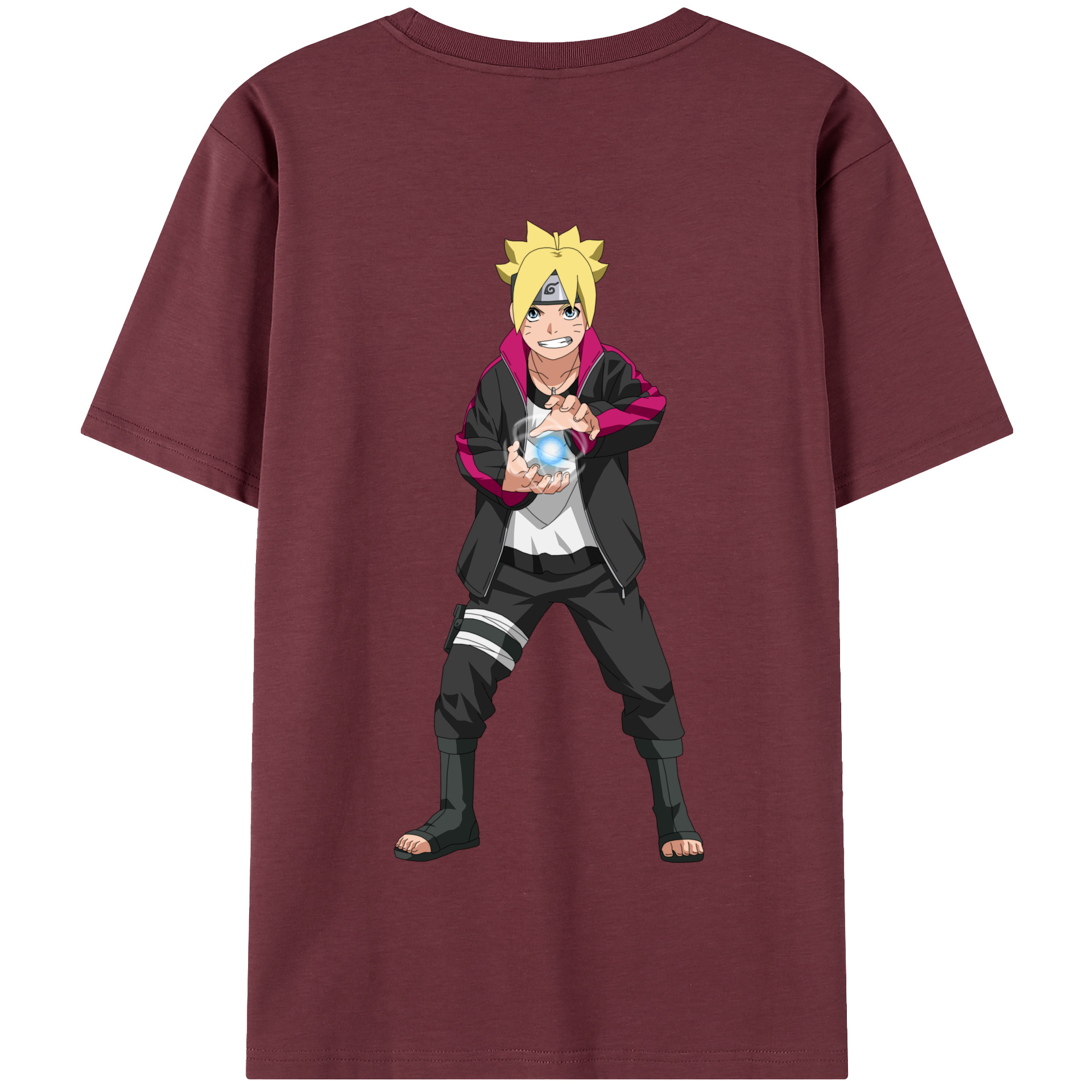 （画像用） NARUTO -ナルト- うずまき ボルト Uzumaki Boruto 綿100％半袖Tシャツ（背面プリント）